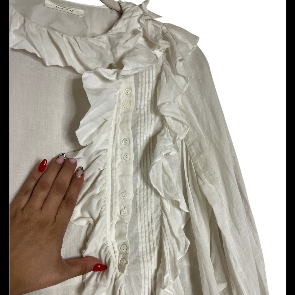 Doen White Ruffle Blouse - Picture 8 of 10